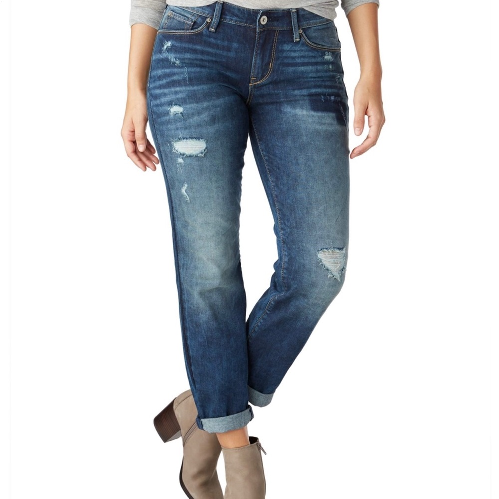 Levi Strauss signature modern slim cuffed cropped jeans, Size 12